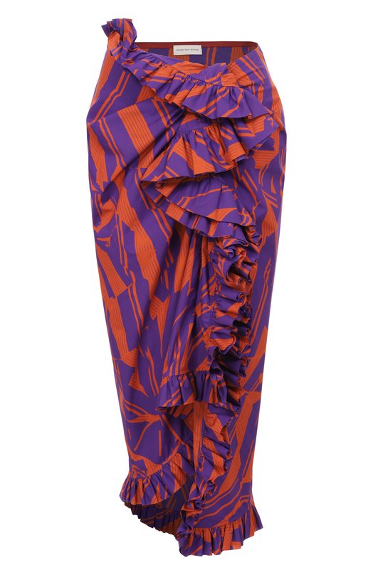 Хлопковая юбка Dries Van Noten 130813/3003 Разноцветный 130813/3003