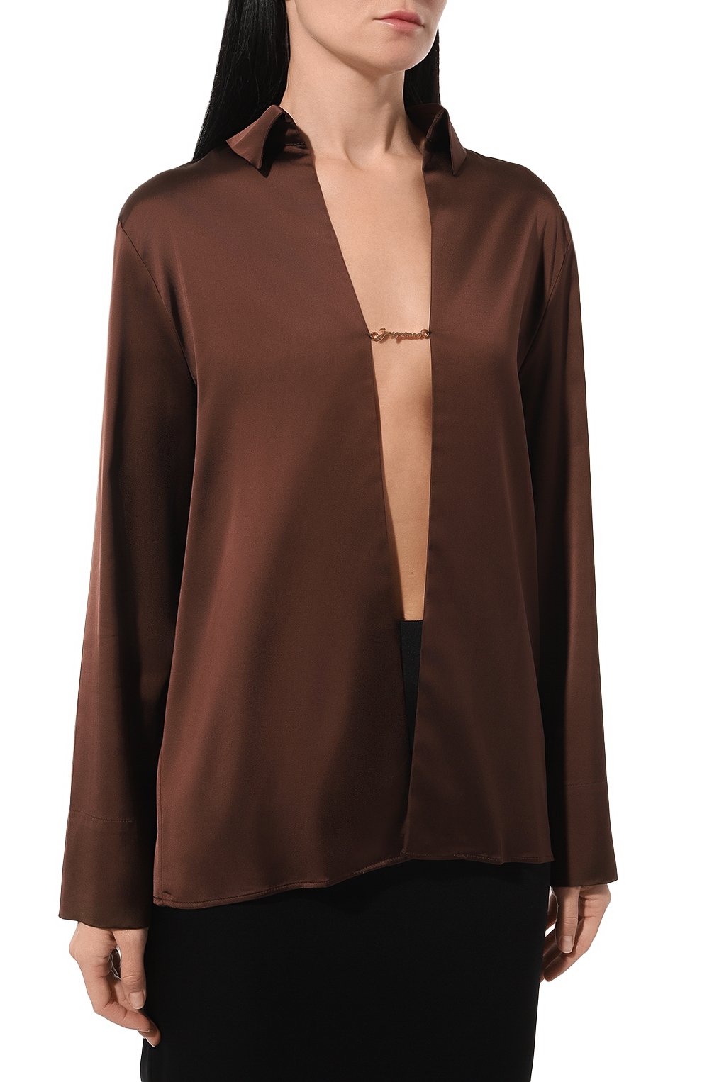 Атласная блузка JACQUEMUS, арт. 22E/213SH103-1000, фото 3