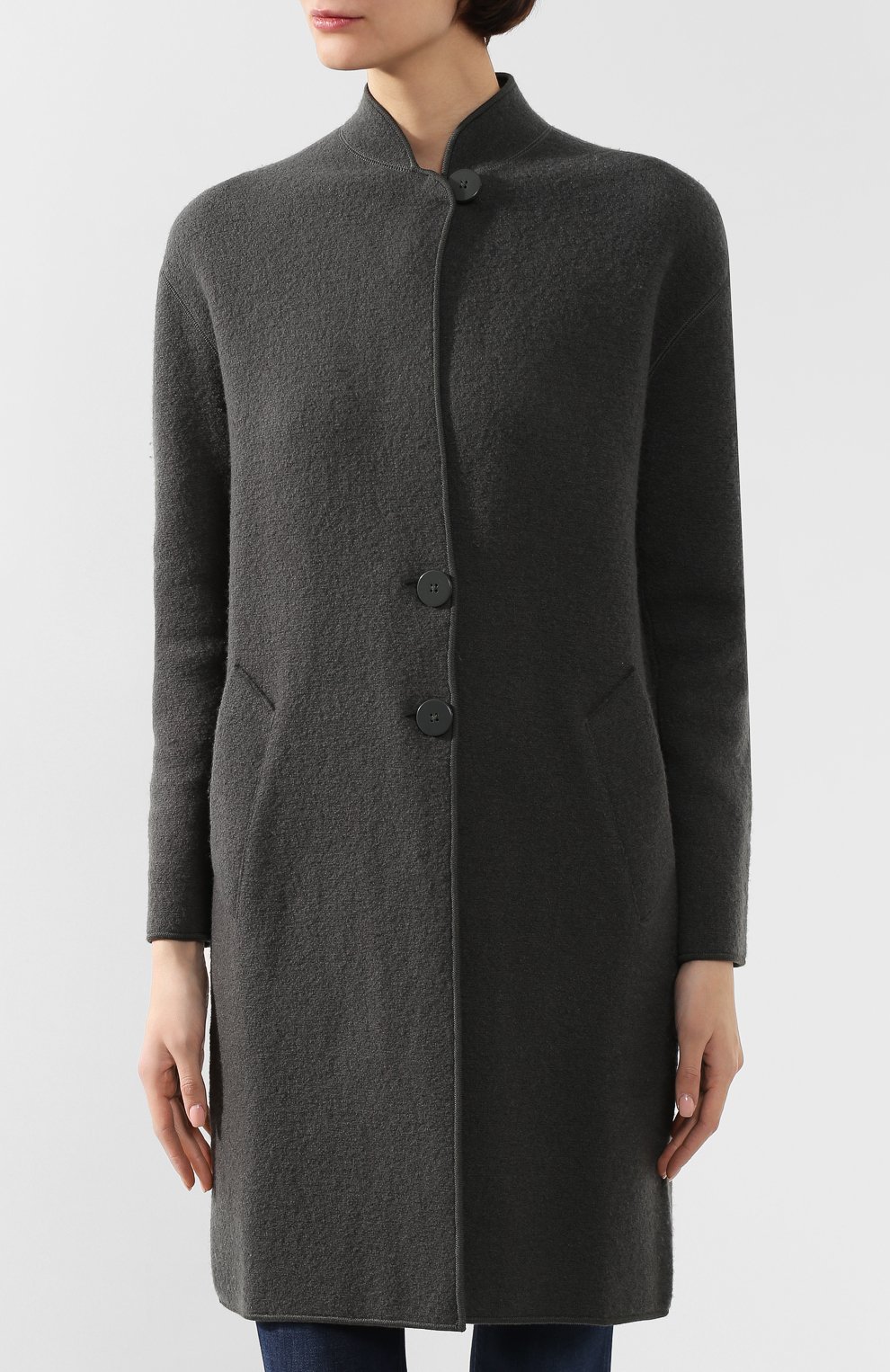 Пальто из смеси шерсти и хлопка EMPORIO ARMANI, арт. 6G2LT2/2M11Z, фото 3