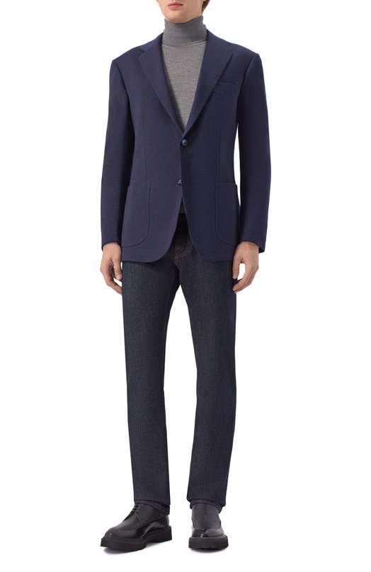 Кашемировый пиджак Kiton UG81K0150G06 Синий  UG81K0150G06 Фото 3