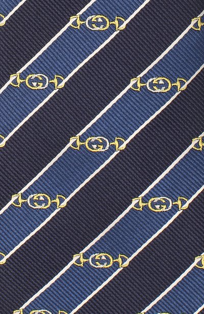 Шелковый галстук GUCCI синего цвета по цене 28800 руб., арт. 624077/4E002, фото 3 Шелковый галстук GUCCI, арт. 624077/4E002, фото 3