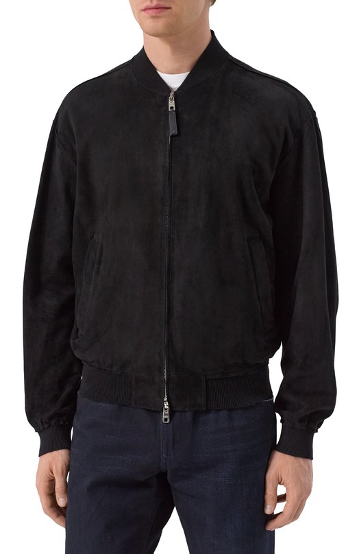 Замшевый бомбер Dolce & Gabbana G9BL0L/GI913 Чёрный  G9BL0L/GI913 Фото 3