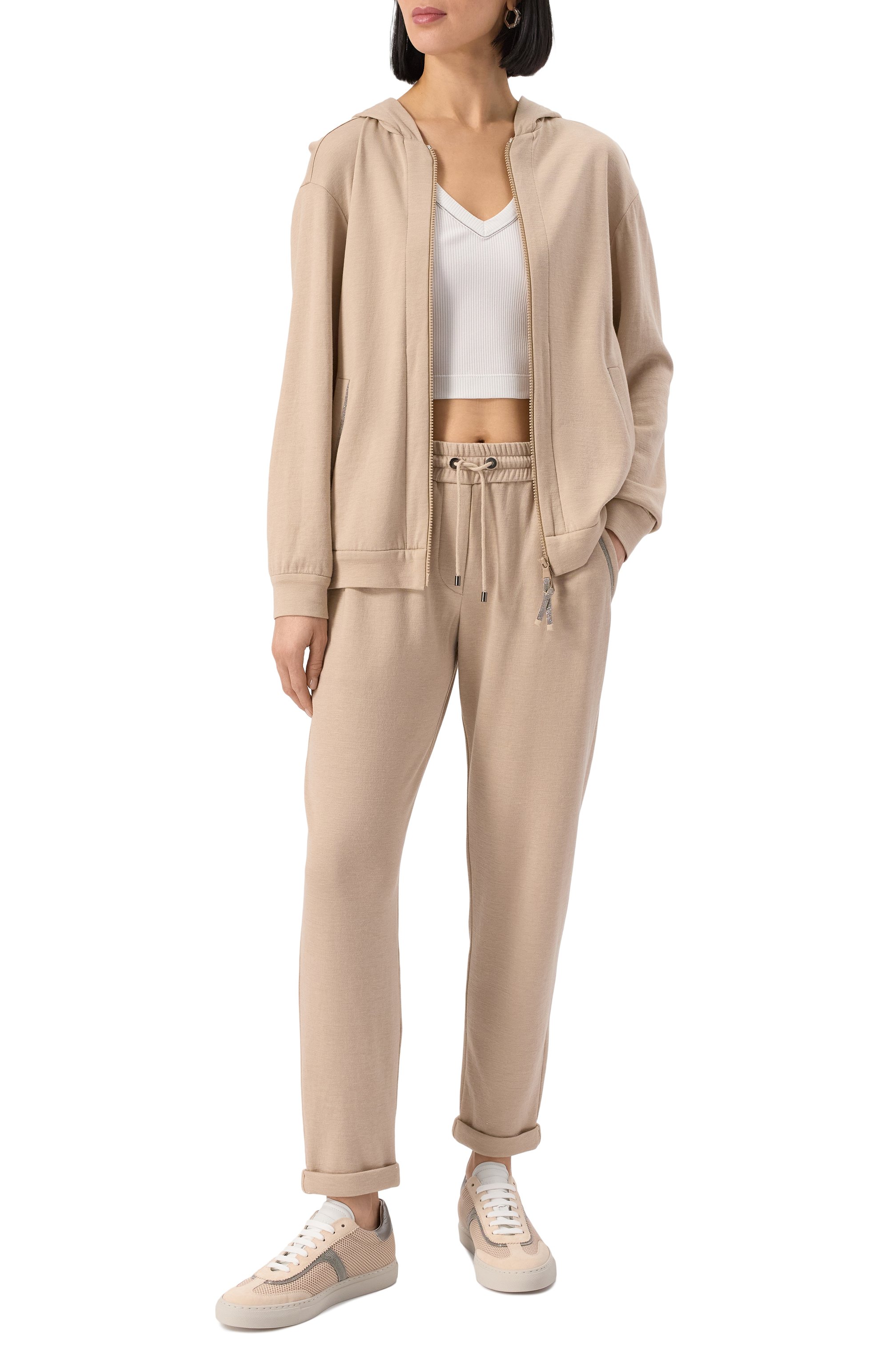 Хлопковая майка BRUNELLO CUCINELLI белого цвета по цене 74750 руб., арт. MG902FP102, фото 2 Хлопковая майка BRUNELLO CUCINELLI, арт. MG902FP102, фото 2