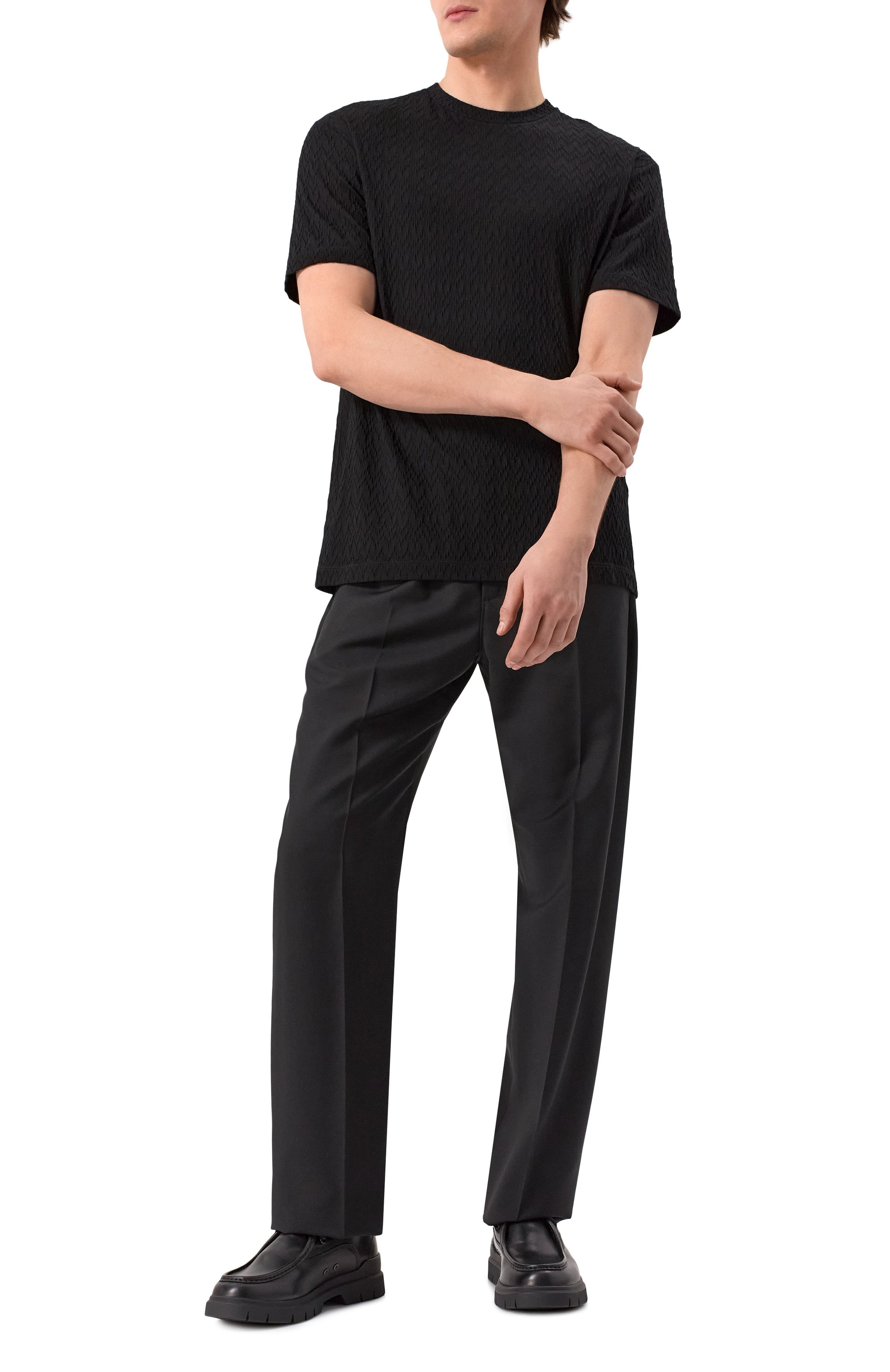 Футболка из вискозы и кашемира GIORGIO ARMANI, арт. GM001107/AF14800, фото 2