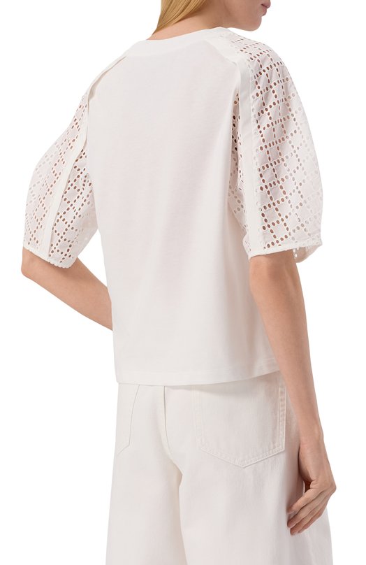 Хлопковый топ 3.1 Phillip Lim S251-10314PJB Кремовый  S251-10314PJB Фото 4