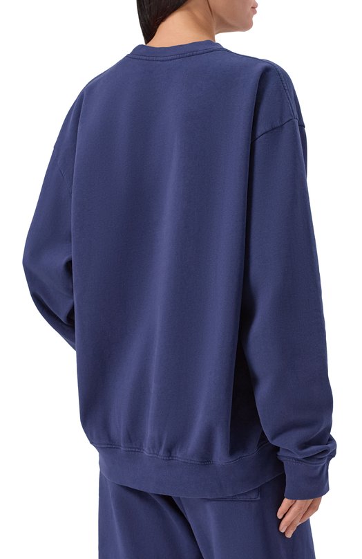 Хлопковый свитшот Sporty and Rich ST071508501BL32 Синий  ST071508501BL32 Фото 4