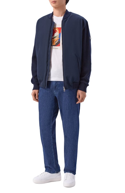 Кожаные кеды Trussardi N029S001055N Белый  N029S001055N Фото 2