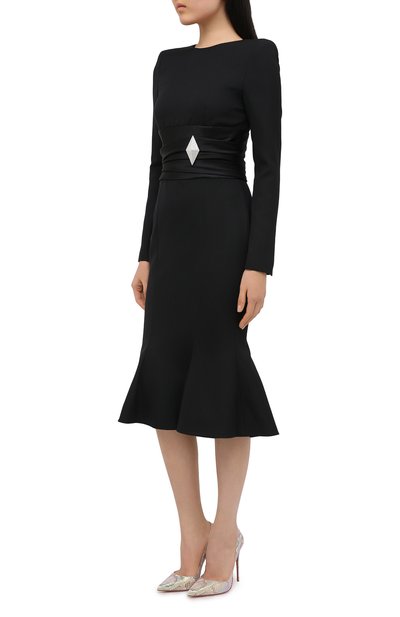 Шерстяное платье ALEXANDRE VAUTHIER черного цвета по цене 278000 руб., арт. 204DR1361 0193-1106, фото 3 Шерстяное платье ALEXANDRE VAUTHIER, арт. 204DR1361 0193-1106, фото 3