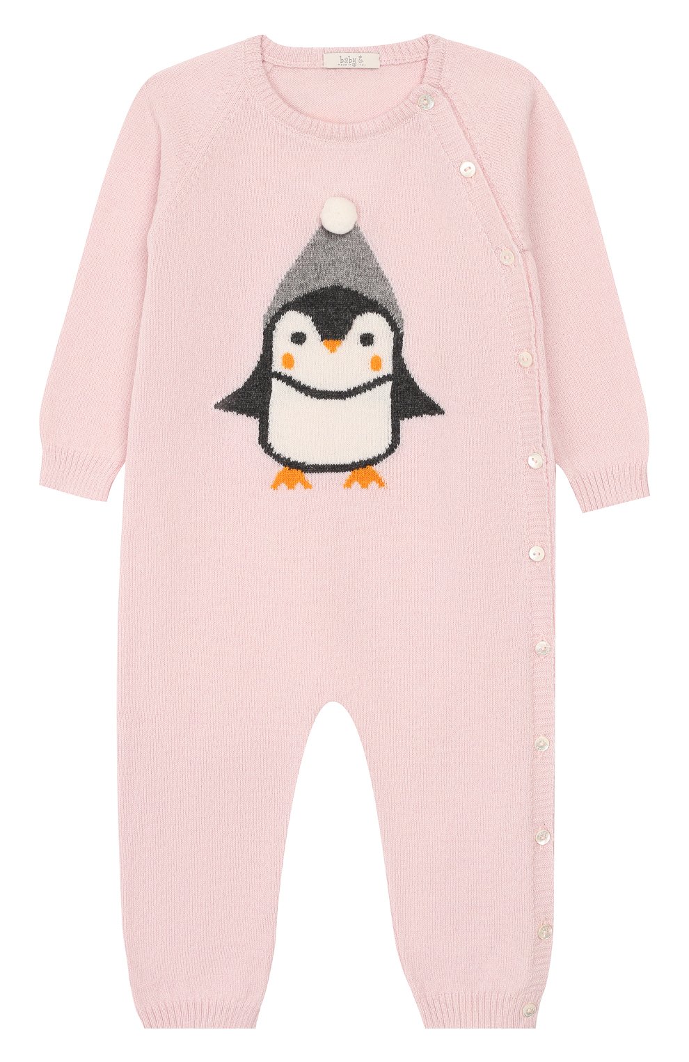 Комбинезон из шерсти и кашемира BABY T светло-розового цвета по цене 11900 руб., арт. 19AI141TB/18M-2A, фото 1 Комбинезон из шерсти и кашемира BABY T, арт. 19AI141TB/18M-2A, фото 1