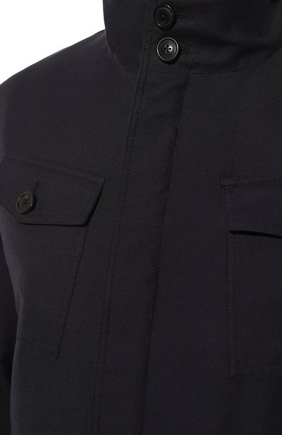 Куртка из хлопка и кашемира CORTIGIANI темно-синего цвета по цене 261500 руб., арт. 7CG618, фото 5 Куртка из хлопка и кашемира CORTIGIANI, арт. 7CG618, фото 5