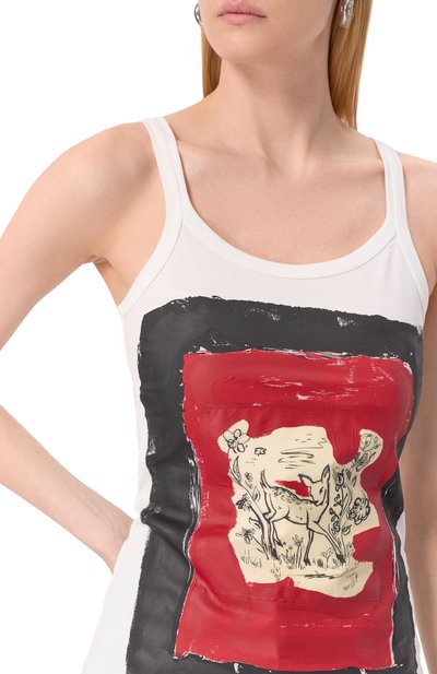 Хлопковый топ MARNI белого цвета по цене 48000 руб., арт. THJE0364PY/USCX69, фото 5 Хлопковый топ MARNI, арт. THJE0364PY/USCX69, фото 5