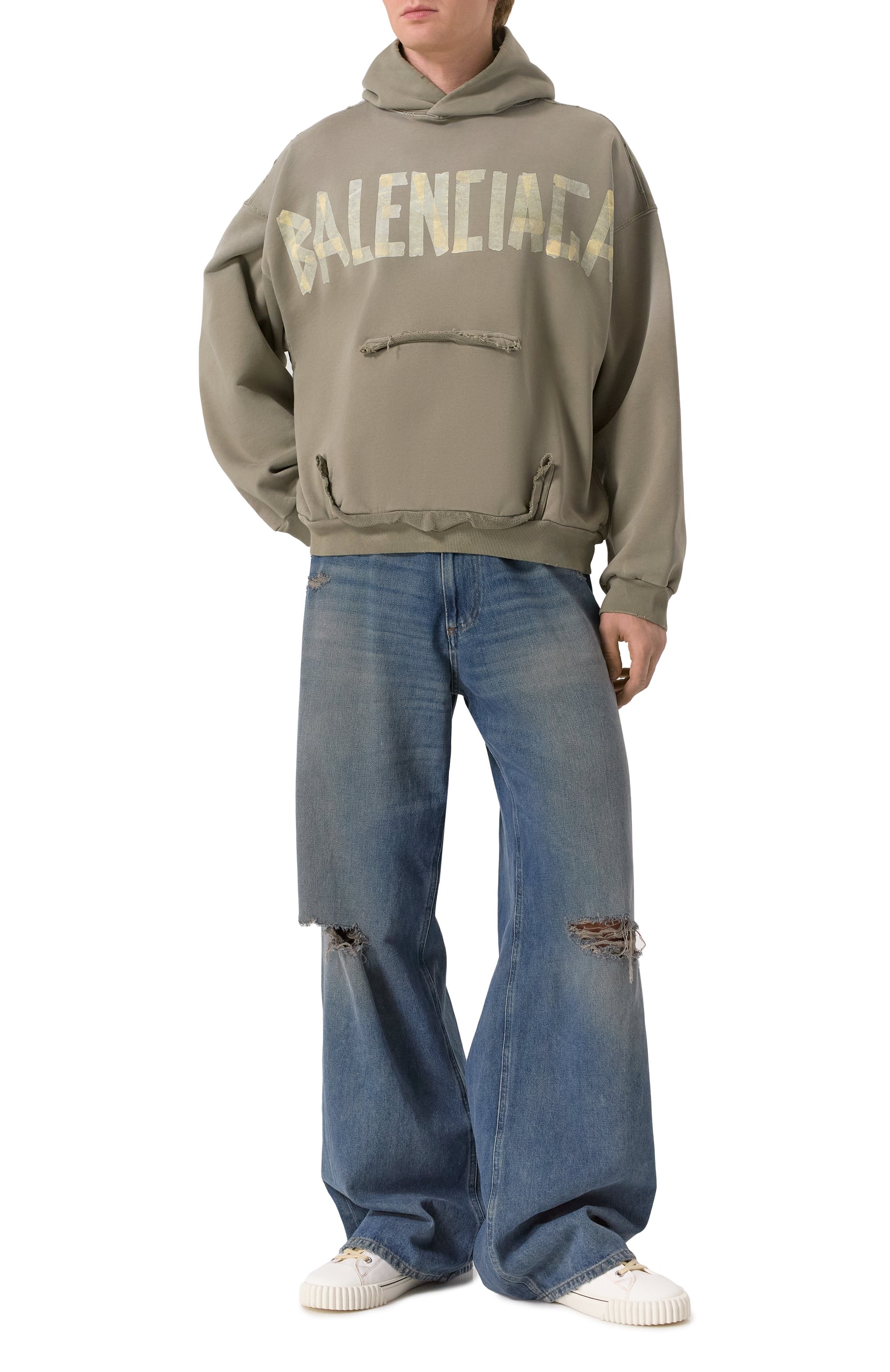 Хлопковое худи BALENCIAGA, арт. 744441/TQVA9, фото 2
