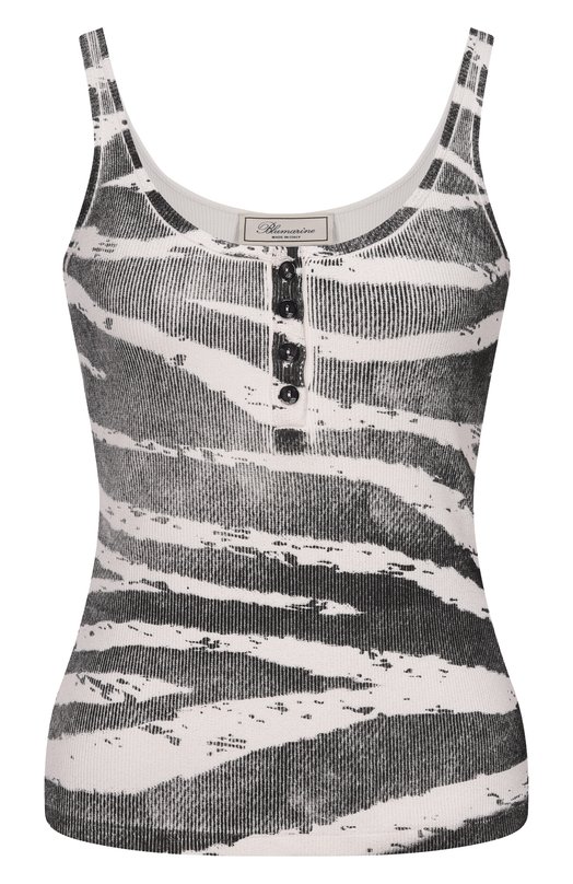 Хлопковая майка Blumarine 2T123A Чёрно-белый 2T123A