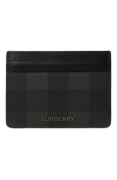 Мужской футляр для кредитных карт BURBERRY черного цвета, арт. 8054821 | Фото 1 (Материал сплава: Проставлено; Нос: Не проставлено; Материал: Текстиль, Экокожа)