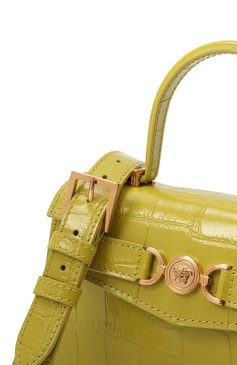Женская сумка medusa '95 small VERSACE салатового цвета, арт. 1013824/1A08724 | Фото 3 (Материал сплава: Проставлено; Драгоценные камни: Проставлено; Материал: Натуральная кожа; Ремень/цепочка: На ремешке; Размер: small)