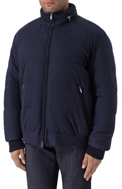 Кашемировый пуховик CORTIGIANI темно-синего цвета по цене 341500 руб., арт. 3AG607, фото 3 Кашемировый пуховик CORTIGIANI, арт. 3AG607, фото 3