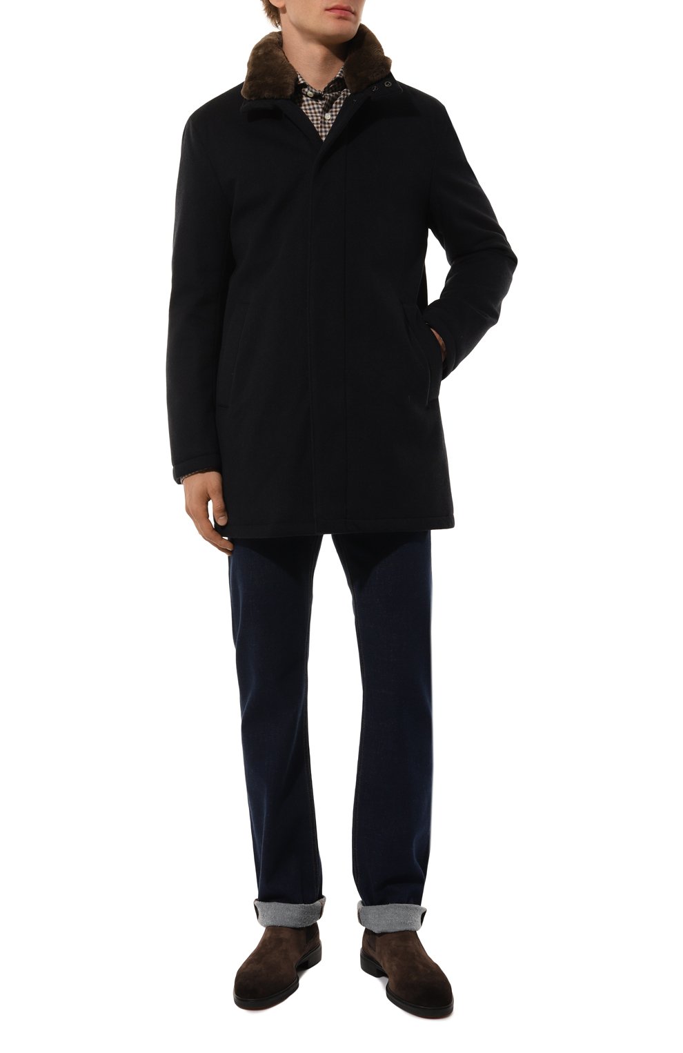 Шерстяная куртка с отделкой из бобра ANDREA CAMPAGNA, арт. C0NN0R/052592CQ_SET, фото 2