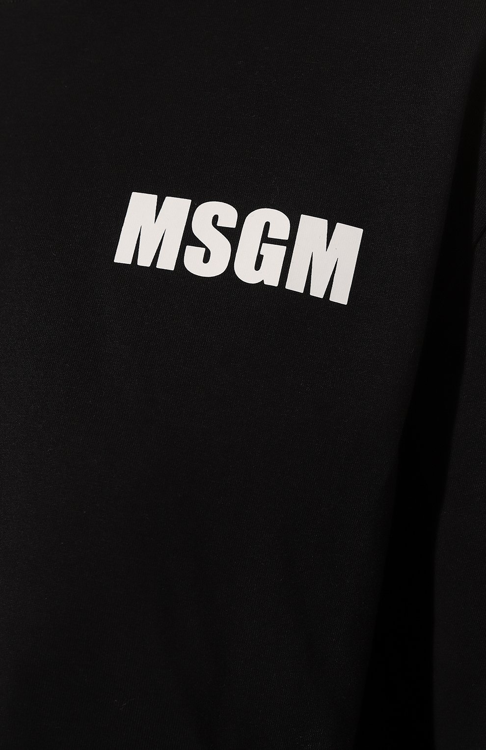 Хлопковая футболка MSGM черного цвета по цене 9920 руб., арт. 3441MDM105 237002, фото 5 Хлопковая футболка MSGM, арт. 3441MDM105 237002, фото 5