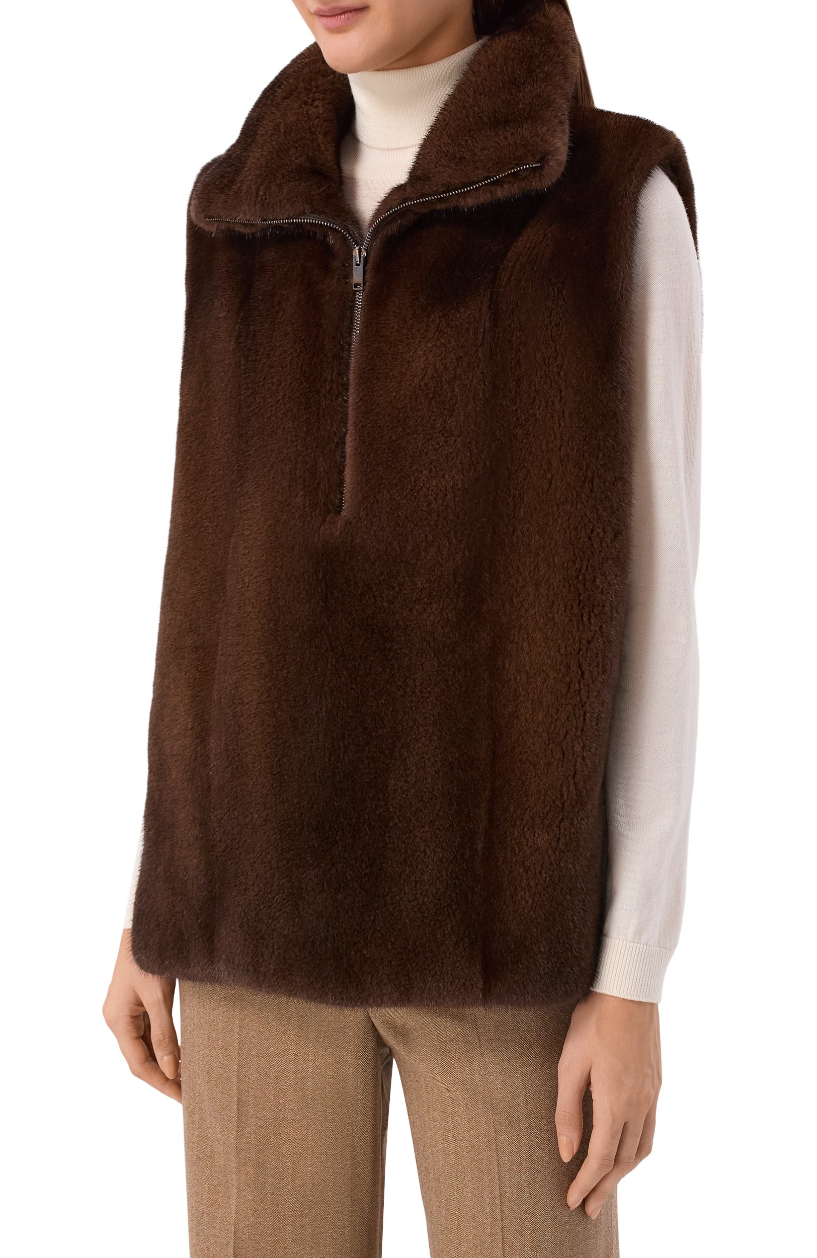 Жилет из норки MVST, арт. M012/MINK BROWN, фото 3