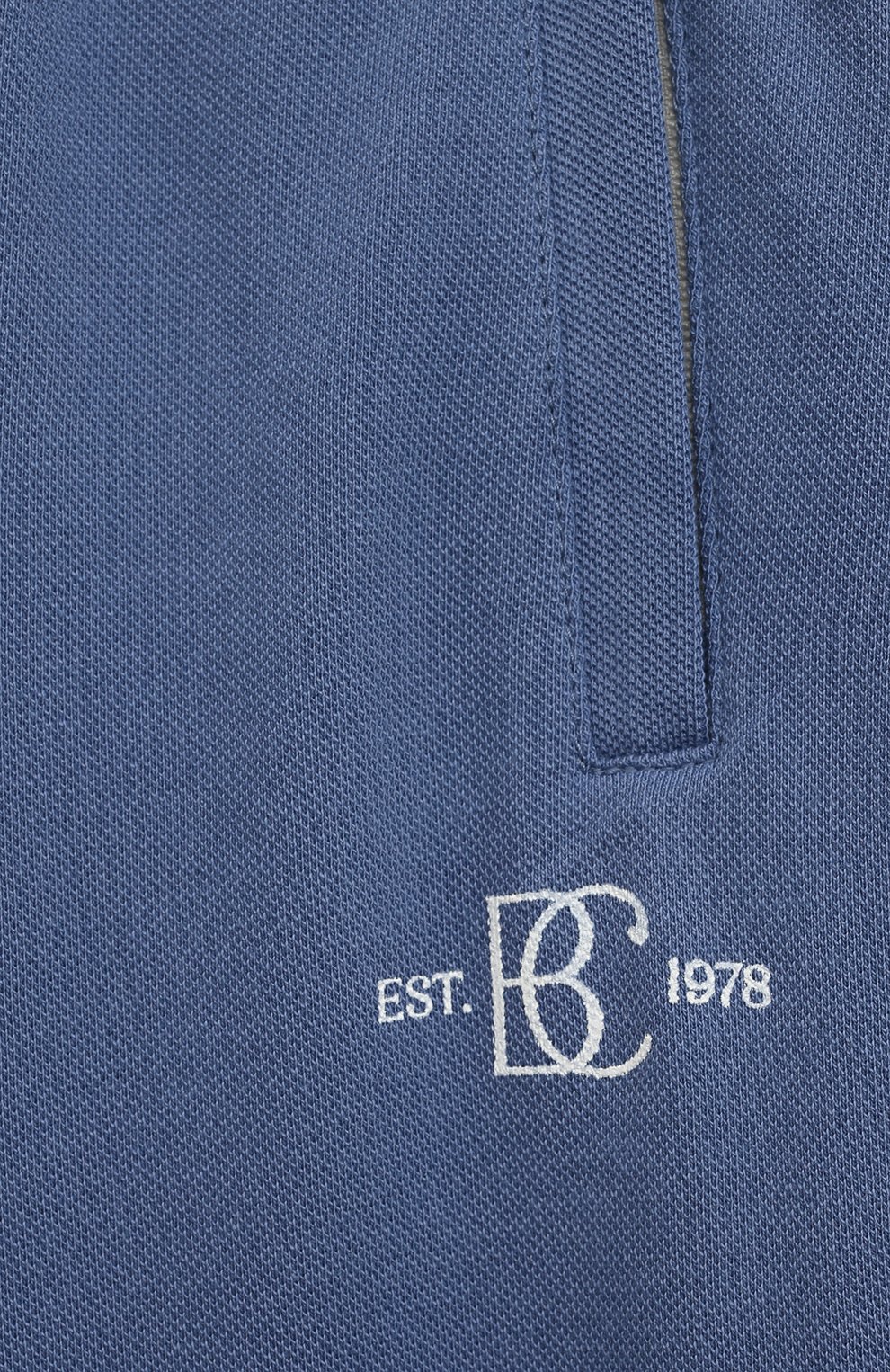 Хлопковые джоггеры BRUNELLO CUCINELLI синего цвета по цене 33550 руб., арт. B0T63E334A, фото 3 Хлопковые джоггеры BRUNELLO CUCINELLI, арт. B0T63E334A, фото 3