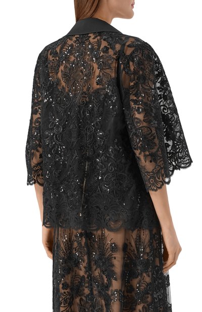 Жакет с отделкой пайетками ELIE SAAB, арт. TW008NR26/TUL02, фото 4