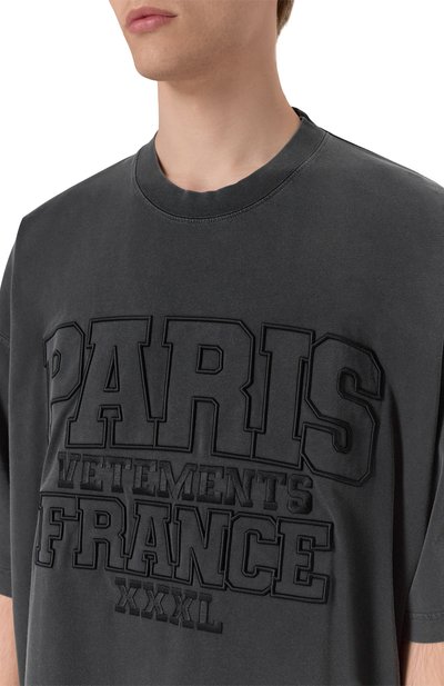 Хлопковая футболка VETEMENTS, арт. UA65TR550B/LIGHT JERSEY, фото 5