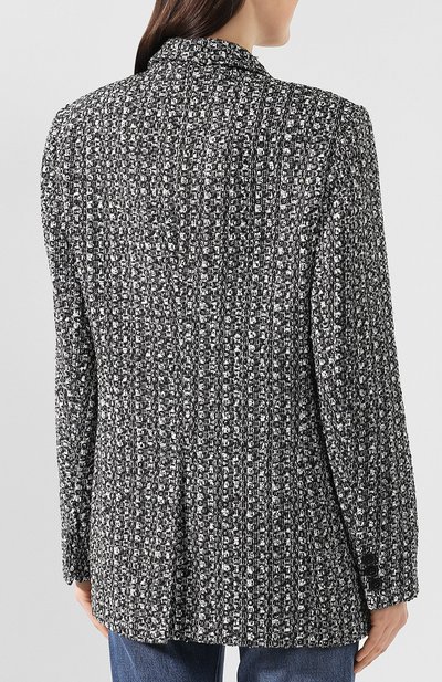 Жакет из вискозы SEVEN LAB черно-белого цвета по цене 26880 руб., арт. JTW2 20-0 black/white, фото 4 Жакет из вискозы SEVEN LAB, арт. JTW2 20-0 black/white, фото 4
