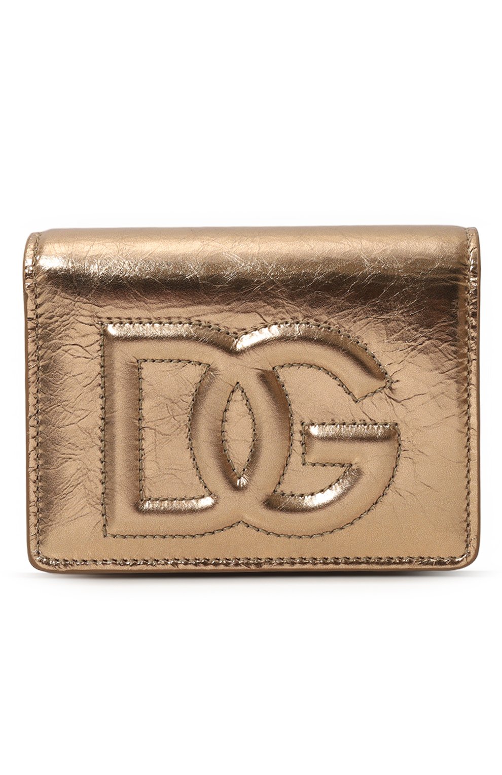 Кожаное портмоне DOLCE & GABBANA золотого цвета по цене 47900 руб., арт. BI1211/A0855, фото 1 Кожаное портмоне DOLCE & GABBANA, арт. BI1211/A0855, фото 1