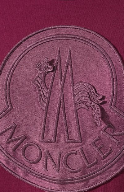 Хлопковая футболка MONCLER фиолетового цвета по цене 29950 руб., арт. E2-093-80918-00-V8059, фото 5 Хлопковая футболка MONCLER, арт. E2-093-80918-00-V8059, фото 5