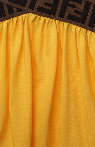 Хлопковое платье FENDI желтого цвета по цене 47200 руб., арт. JFB443/7AJ/8A-12+, фото 3 Хлопковое платье FENDI, арт. JFB443/7AJ/8A-12+, фото 3