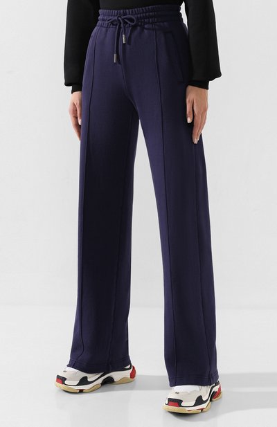 Хлопковые брюки OFF-WHITE темно-синего цвета по цене 65450 руб., арт. 0WCH005E19F290973232, фото 3 Хлопковые брюки OFF-WHITE, арт. 0WCH005E19F290973232, фото 3