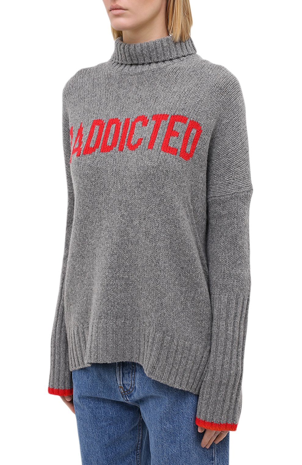 Шерстяной свитер ZADIG AND VOLTAIRE серого цвета по цене 31750 руб., арт. WJMZ1103F, фото 3 Шерстяной свитер ZADIG AND VOLTAIRE, арт. WJMZ1103F, фото 3