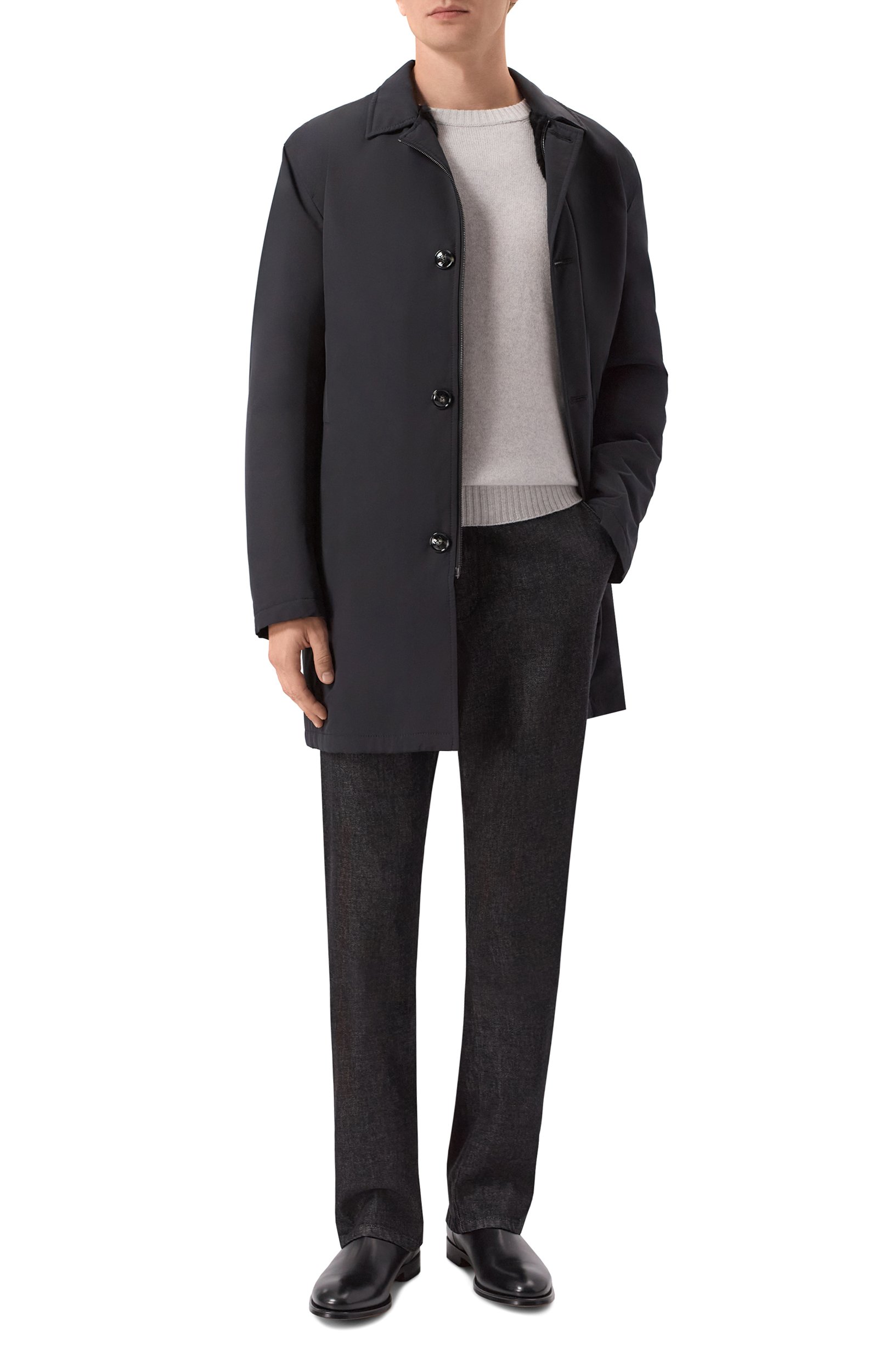 Пальто с подкладкой из овчины KITON, арт. UW1932AV0403F14, фото 2