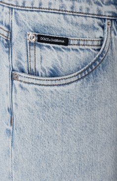 Мужские джинсы DOLCE & GABBANA голубого цвета, арт. GYJCCD/G8MU1 | Фото 6 (Материал сплава: Проставлено; Длина (брюки, джинсы): Стандартные; Драгоценные камни: Проставлено; Материал внешний: Деним, Хлопок; Силуэт М (брюки): Прямые; Детали: Делаве; Кросс-КТ: Деним; Стили: Кэжуэл)