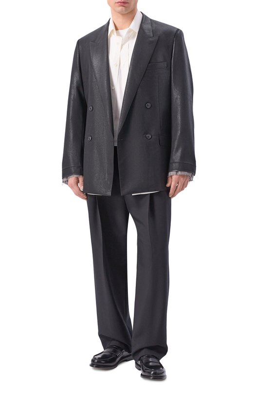 Шерстяной пиджак Maison Margiela S50BN0548/M35745 Чёрный  S50BN0548/M35745 Фото 2