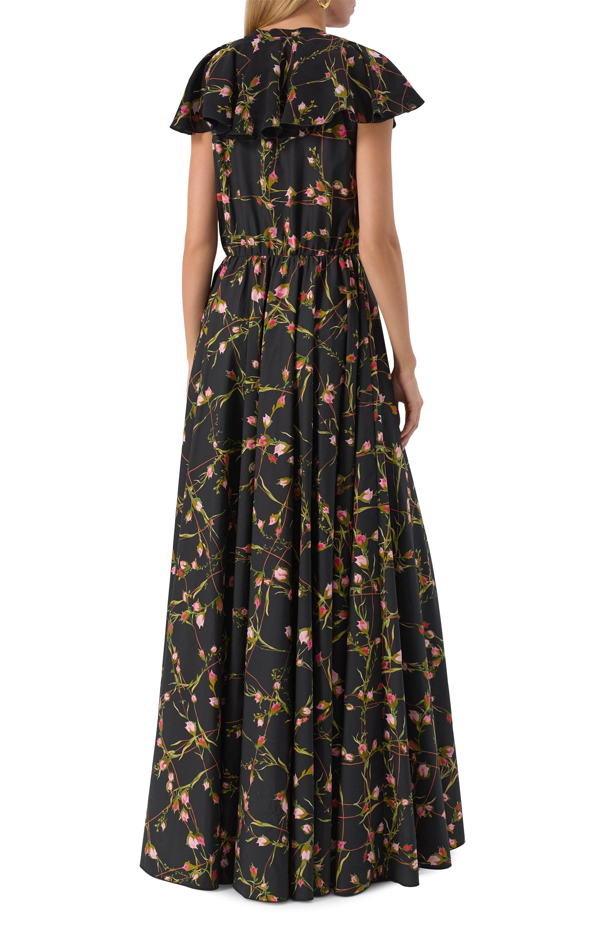 Хлопковое платье GIAMBATTISTA VALLI черного цвета по цене 457500 руб., арт. 25FWPVCL5134/49PRI, фото 4 Хлопковое платье GIAMBATTISTA VALLI, арт. 25FWPVCL5134/49PRI, фото 4