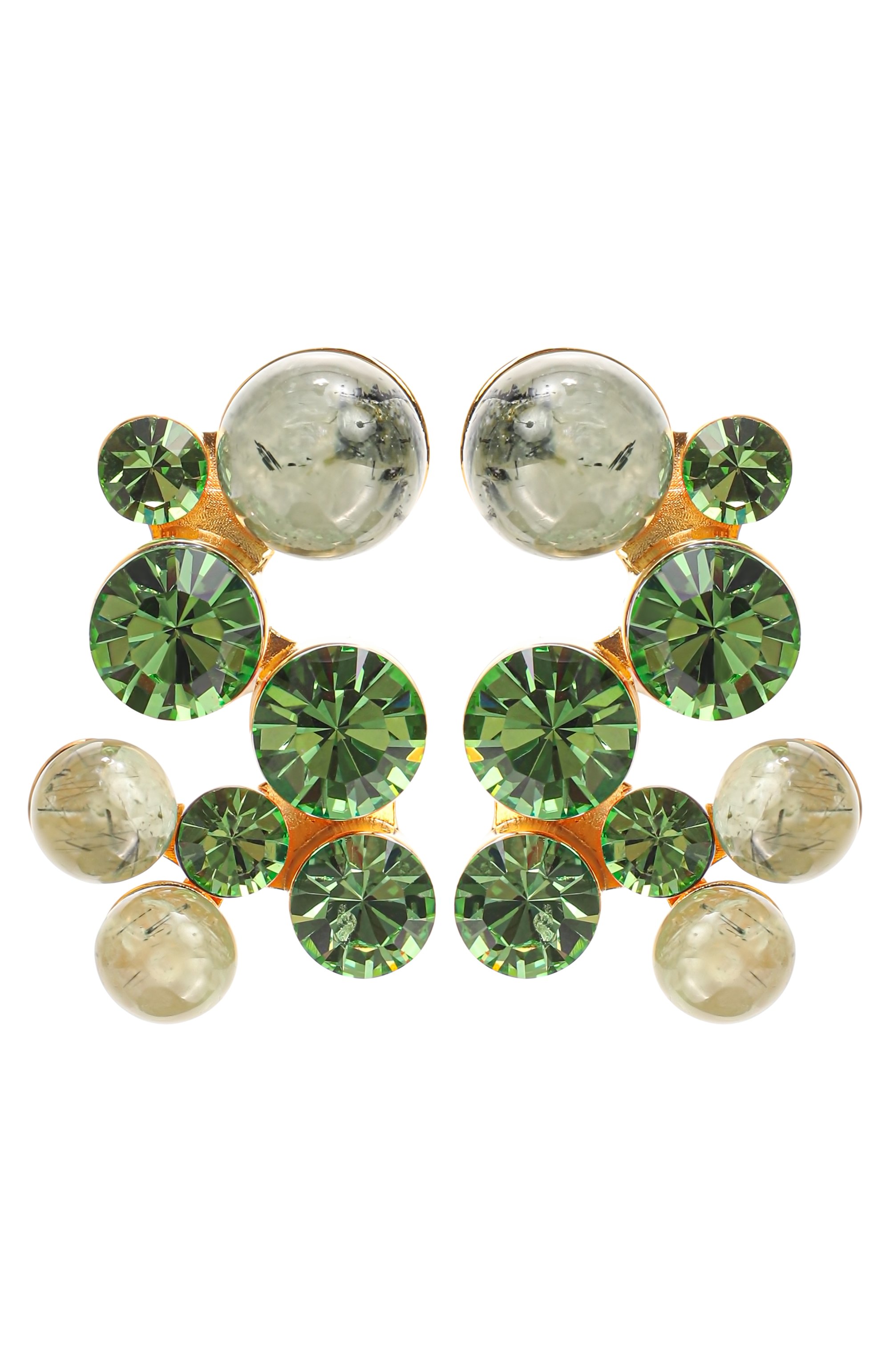 Серьги DRIES VAN NOTEN зеленого цвета по цене 59850 руб., арт. 018241-085-628, фото 1 Серьги DRIES VAN NOTEN, арт. 018241-085-628, фото 1