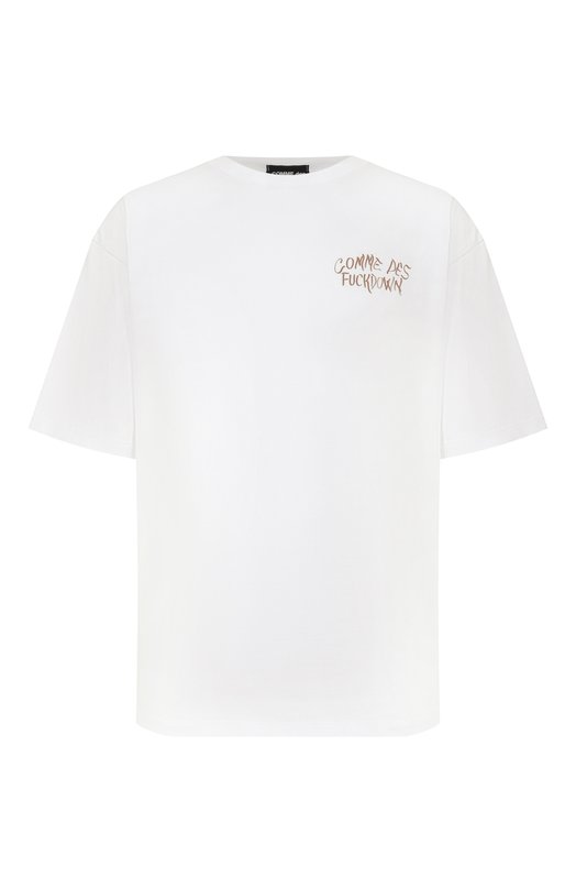 Хлопковая футболка Comme des Fuckdown CFABW01670 Белый CFABW01670