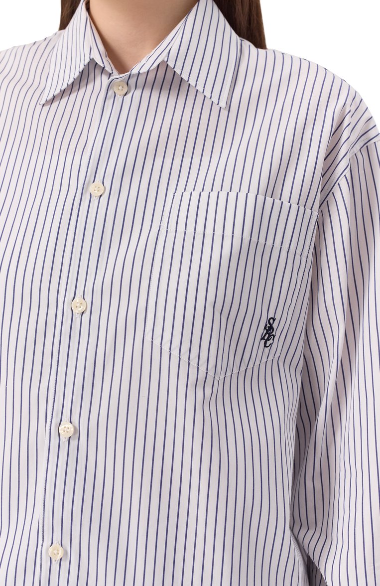 Хлопковая рубашка SPORTY AND RICH, арт. SI006606302ST02, фото 5