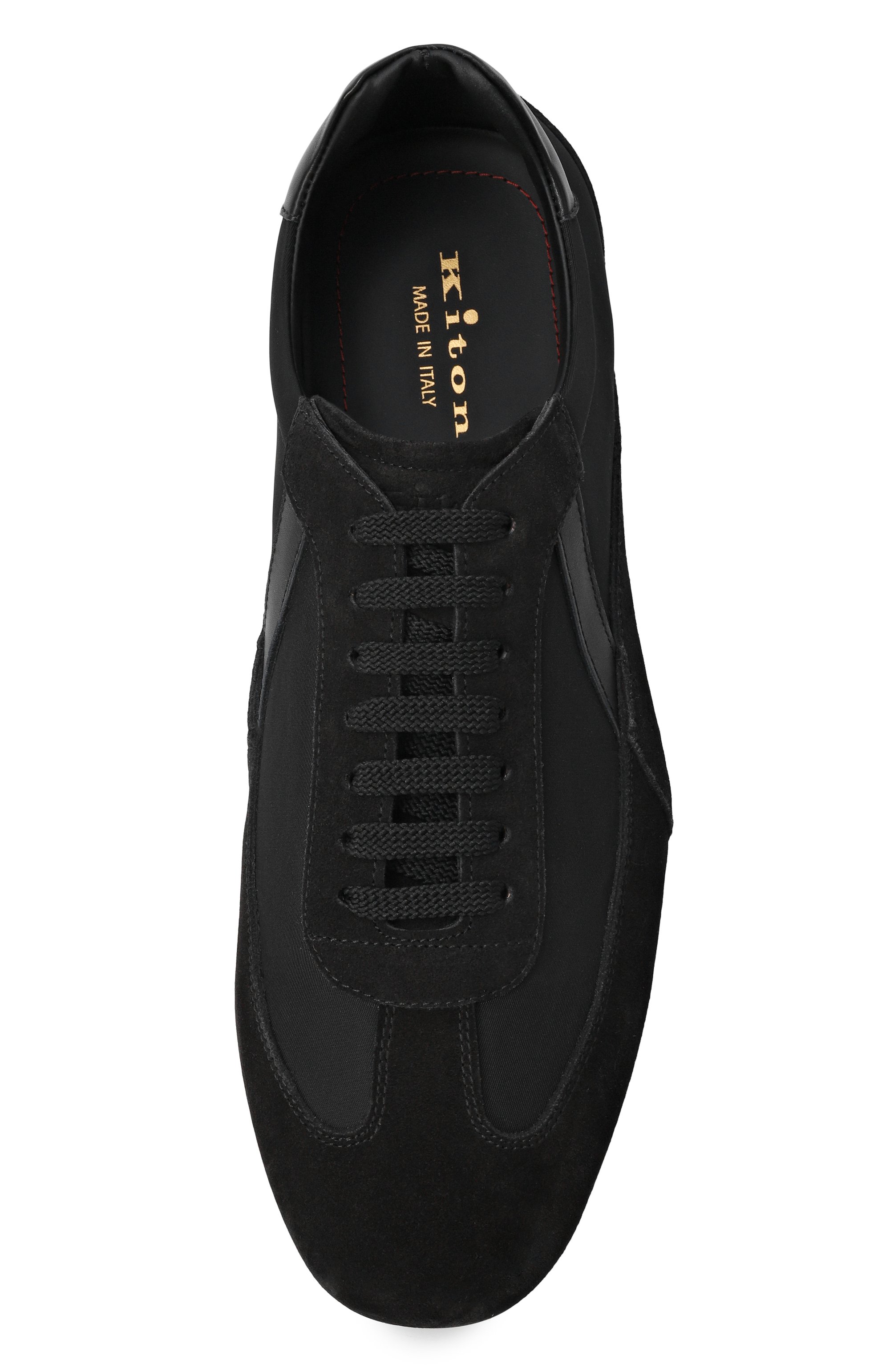 Текстильные кроссовки KITON черного цвета по цене 118500 руб., арт. USSA445N01379, фото 5 Текстильные кроссовки KITON, арт. USSA445N01379, фото 5