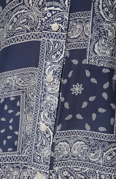 Рубашка из хлопка и шелка DESTIN, арт. D5S2/AMI BUTT0N BANDANA PATCH, фото 5
