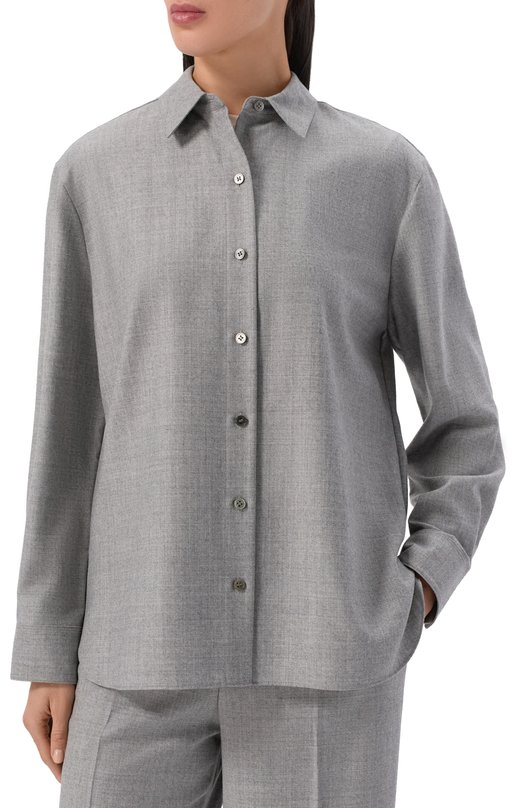 Шерстяная рубашка Theory N0801501 Серый  N0801501 Фото 3