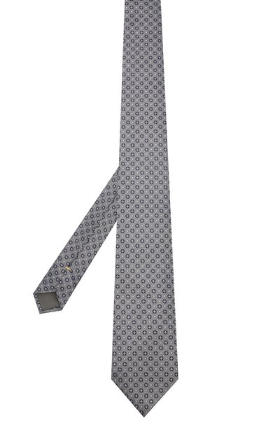 Шелковый галстук CANALI серого цвета по цене 10550 руб., арт. 70/HJ02853, фото 2 Шелковый галстук CANALI, арт. 70/HJ02853, фото 2