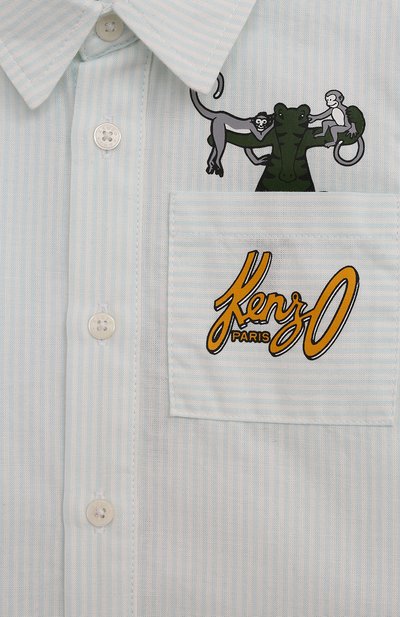 Хлопковая рубашка KENZO, арт. K60502., фото 3