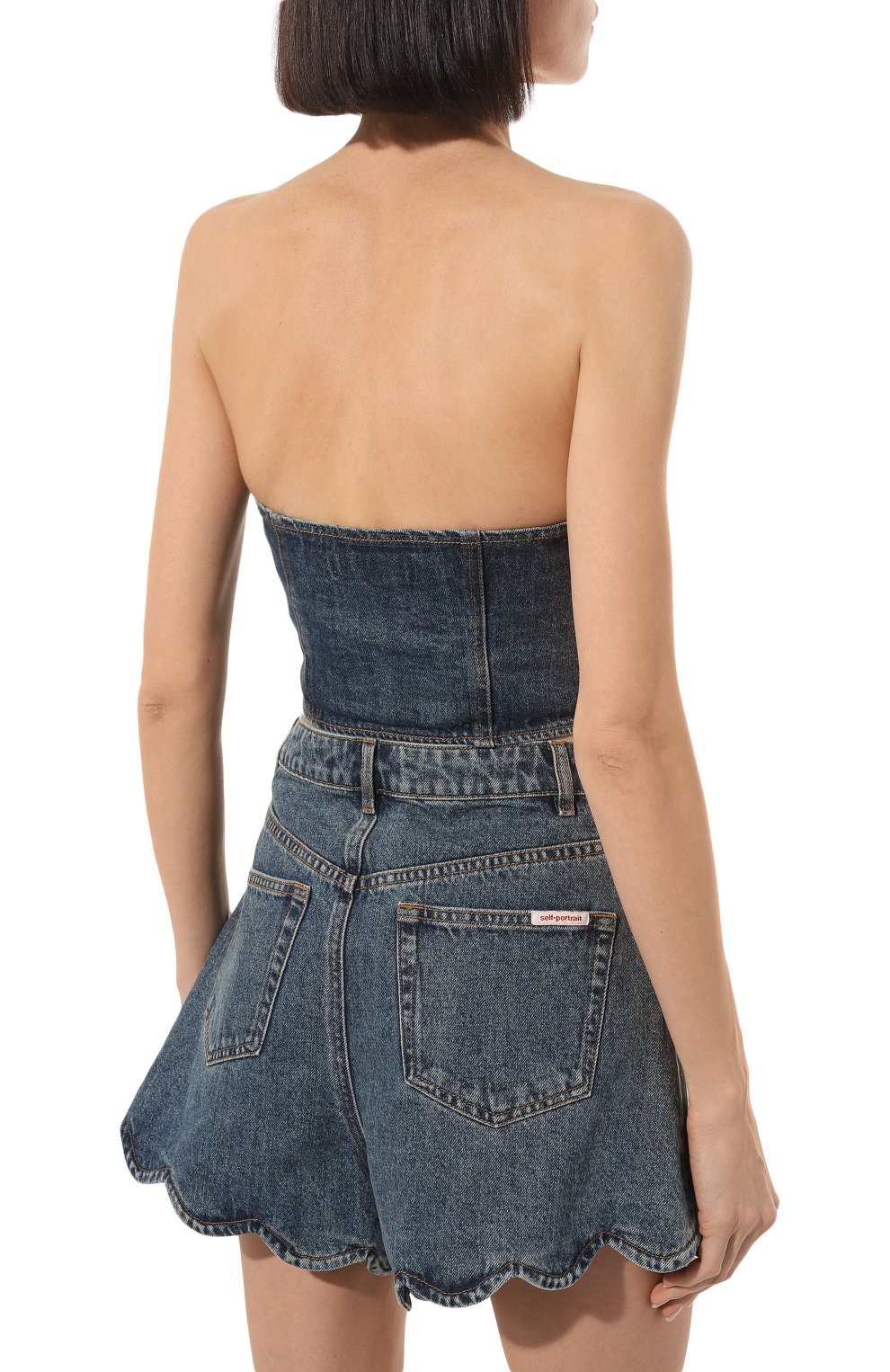 Джинсовый бра-топ SELF-PORTRAIT, арт. RS23-802T, фото 4