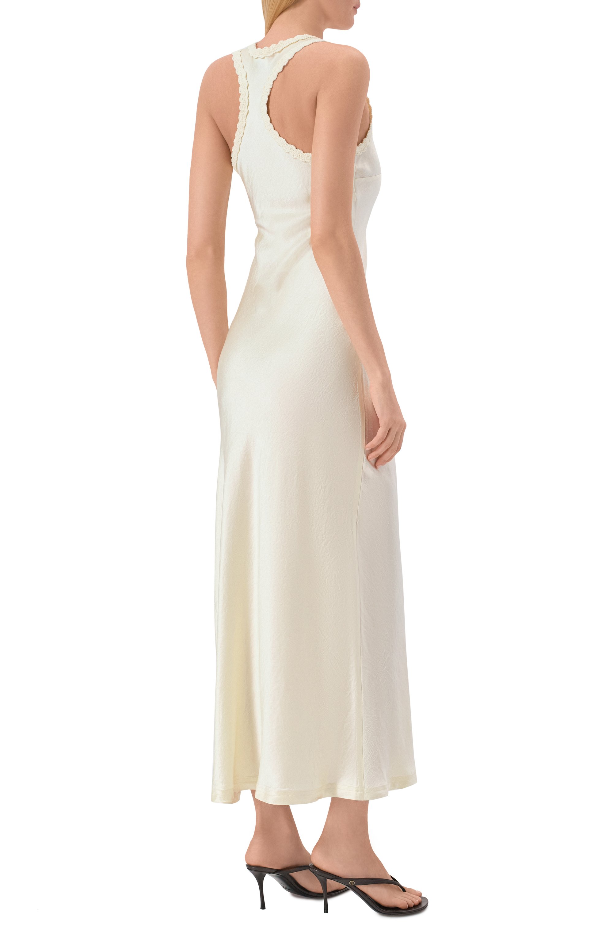 Платье YUZEFI, арт. S0LYR-ACETATE SC00P NECK DRESS/SATEEN, фото 3