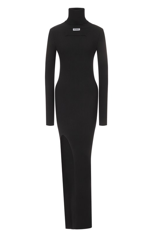 Шерстяное платье VETEMENTS WA53DR150B/2901 KNIT Чёрный WA53DR150B/2901 KNIT