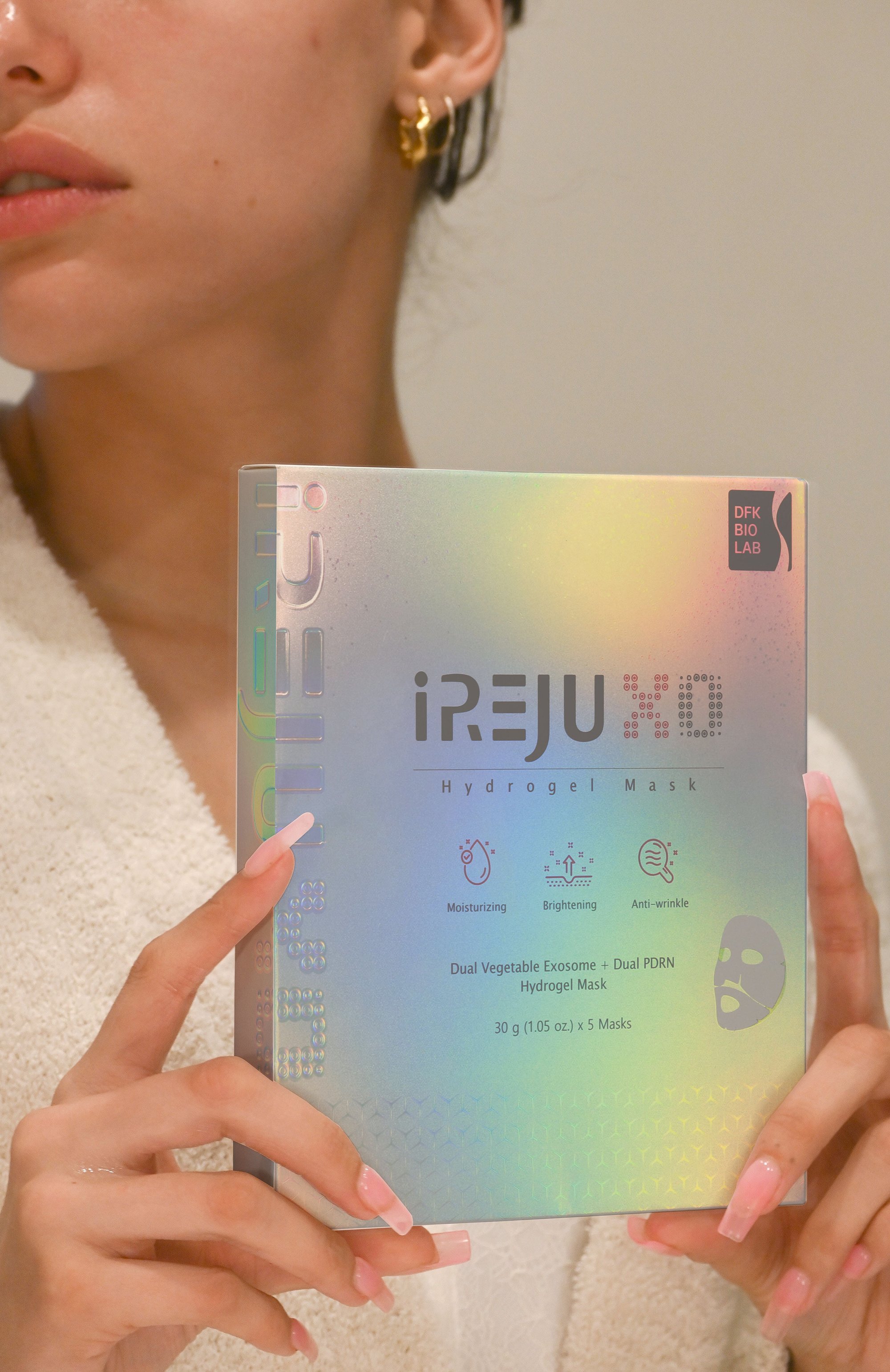 Ревитализирующая гидрогелевая маска с экзосомами и pdrn (5x30g) IREJU XO, арт. 8800188200238, фото 6