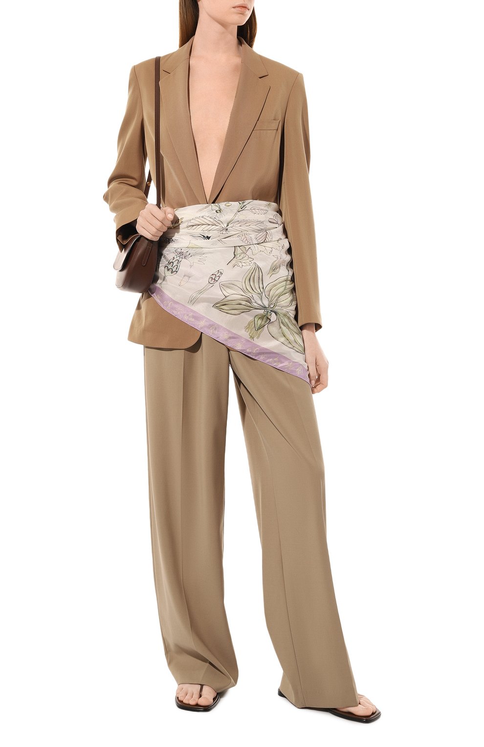 Шелковый платок гербарий GOURJI, арт. T21GERB7LR, фото 2