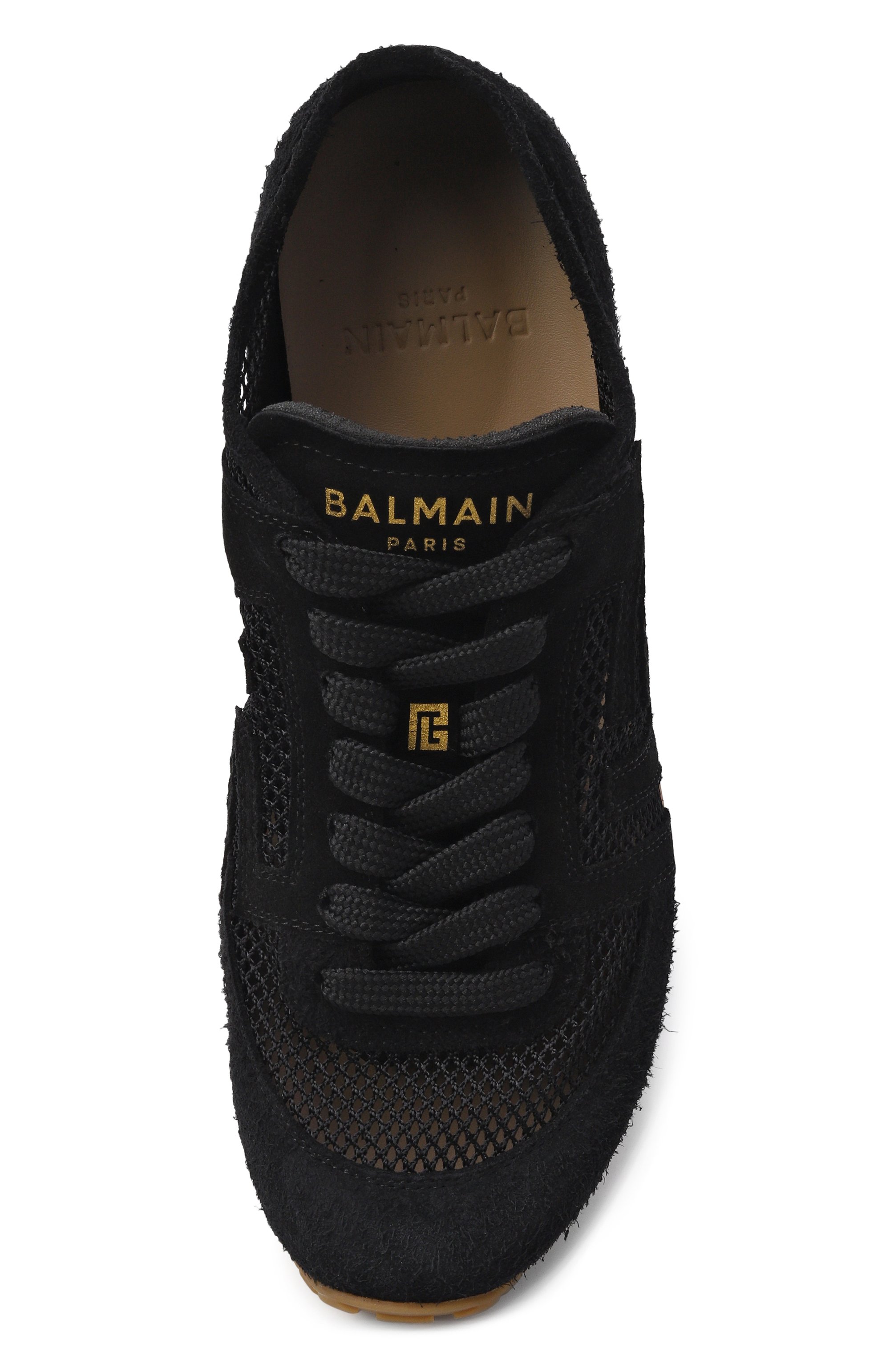 Текстильные кроссовки racer 45 BALMAIN черного цвета по цене 47800 руб., арт. GN1VI761/THCM, фото 6 Текстильные кроссовки racer 45 BALMAIN, арт. GN1VI761/THCM, фото 6